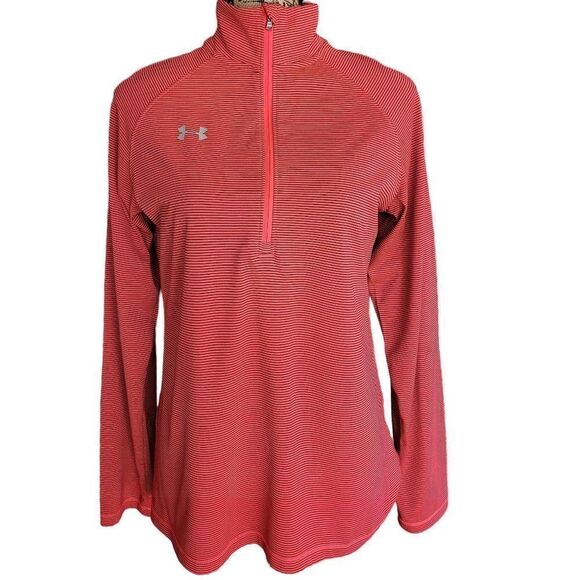 Under Armour Women's UA Pullover Heatgear 1/2 zip Long Sleeve Top Medium NWOT - Picture 1 of 9